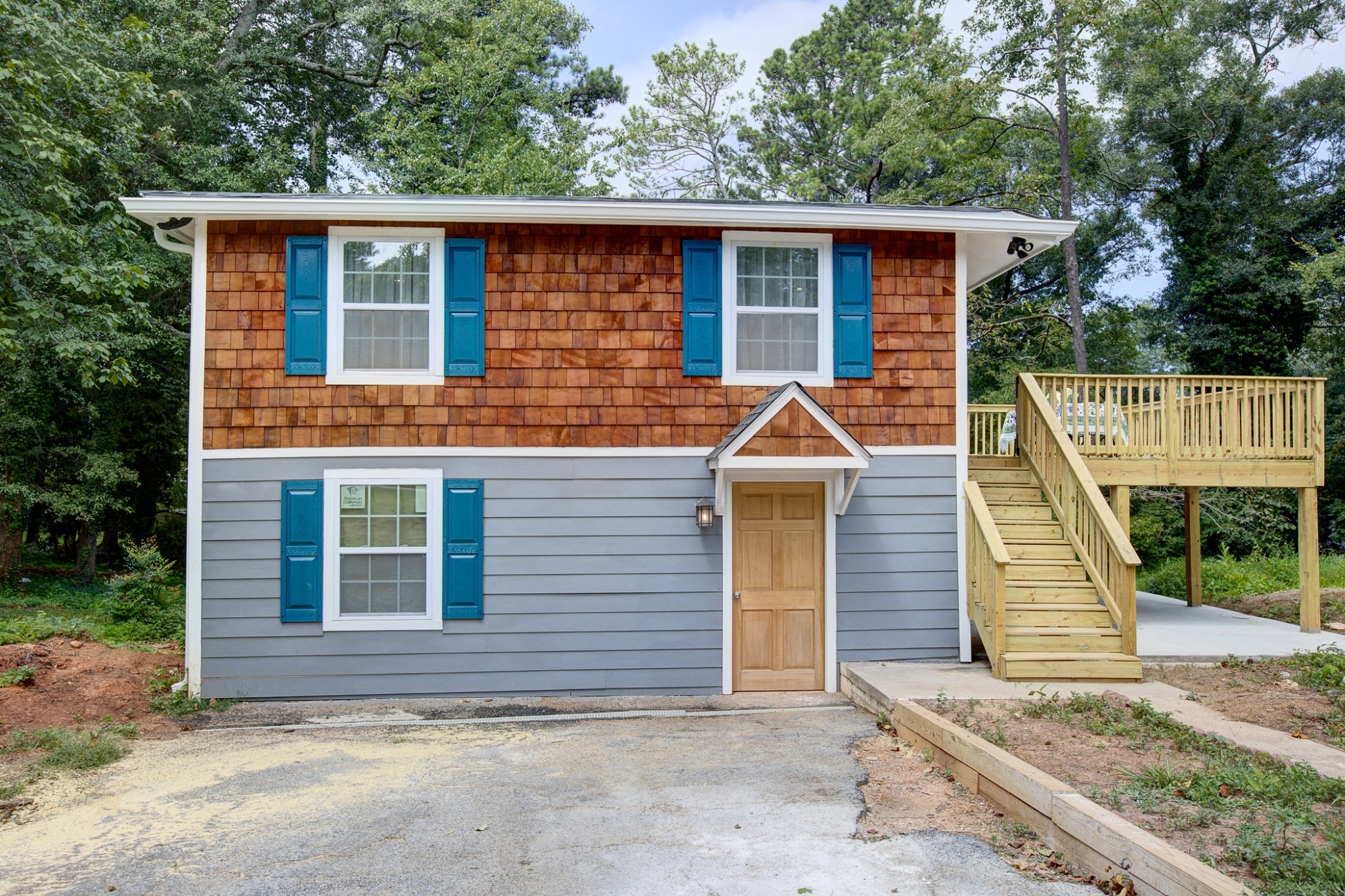 Completed exterior of the Atlanta short term business rental